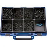 Assortiment de vis autoforantes noir  tête large 7504