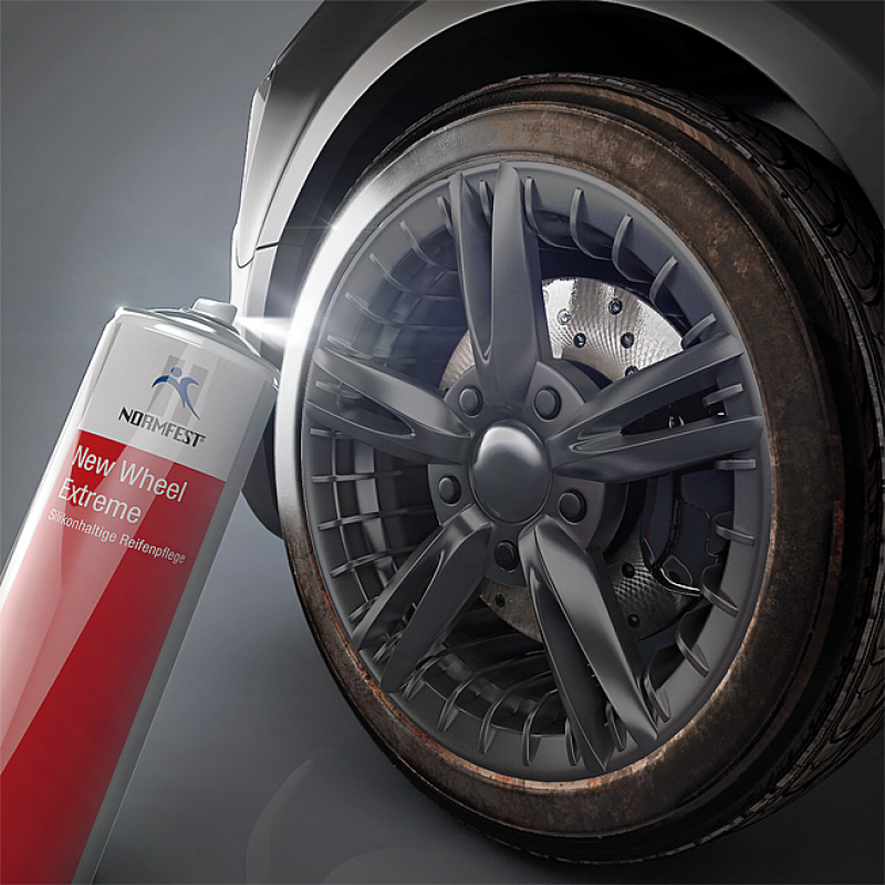 New Wheel Extreme brillant pneus longue durée 400ml