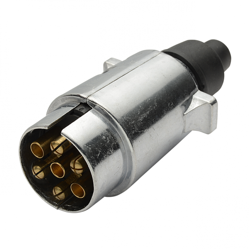 Fiche mâle 7 pôles 12 v aluminium