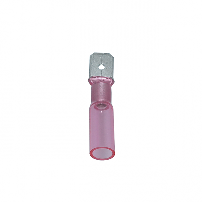 Cosse termo male semi isolé Rouge avec colle