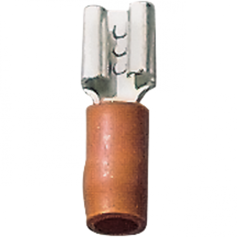 FLACHSTECKHUELSE 4,8 MM  ROT