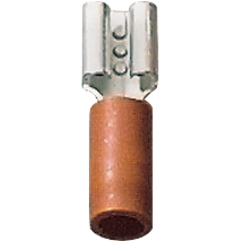 FLACHSTECKHUELSE 4,8 MM  ROT