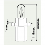 12V 1,2W SCHWARZ KUN.SOCKELLAMPE