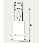 Lampe avec culot plast. Vert Volvo 24 V