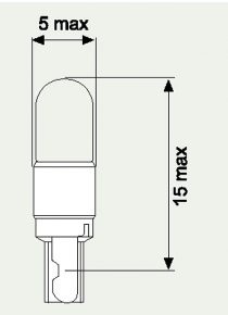 12V 0,5W GRAU KUN.SOCKELLAMPE