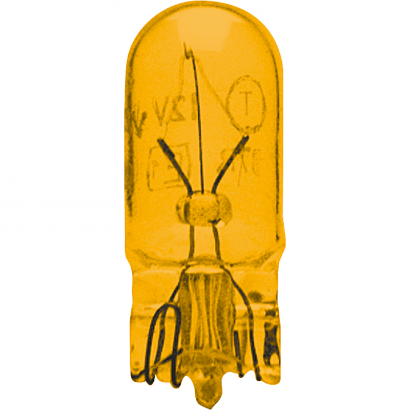 Ampoule avec culot verre orange cligno. 12v 5w