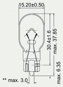 12V   16W GLASSOCKELLAMPE