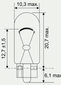 24V   3W GLASSOCKELLAMPE