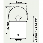 12V  5W SCHLUSSLICHTLAMPE