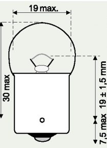 12V  5W SCHLUSSLICHTLAMPE