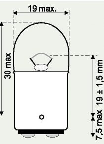 24V  5W 2POLE SCHLUSSLICHTLAMPE