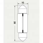 12V 10W SOFFITTENLAMPE 28MM