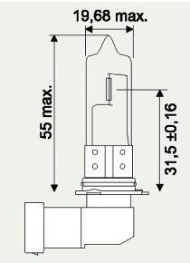 12V HB3 ABGEWINKELTER SOCKEL 60W