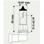 12V HB4 ABGEWINKELTER SOCKEL 51W