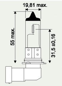 12V HB4 ABGEWINKELTER SOCKEL 51W