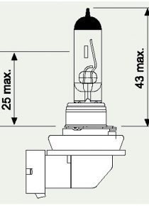 12V H11 ABGEWINKELTER SOCKEL 55W