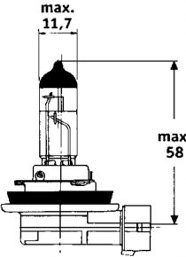 12V H8 ABGEWINKELTER SOCKEL 35W