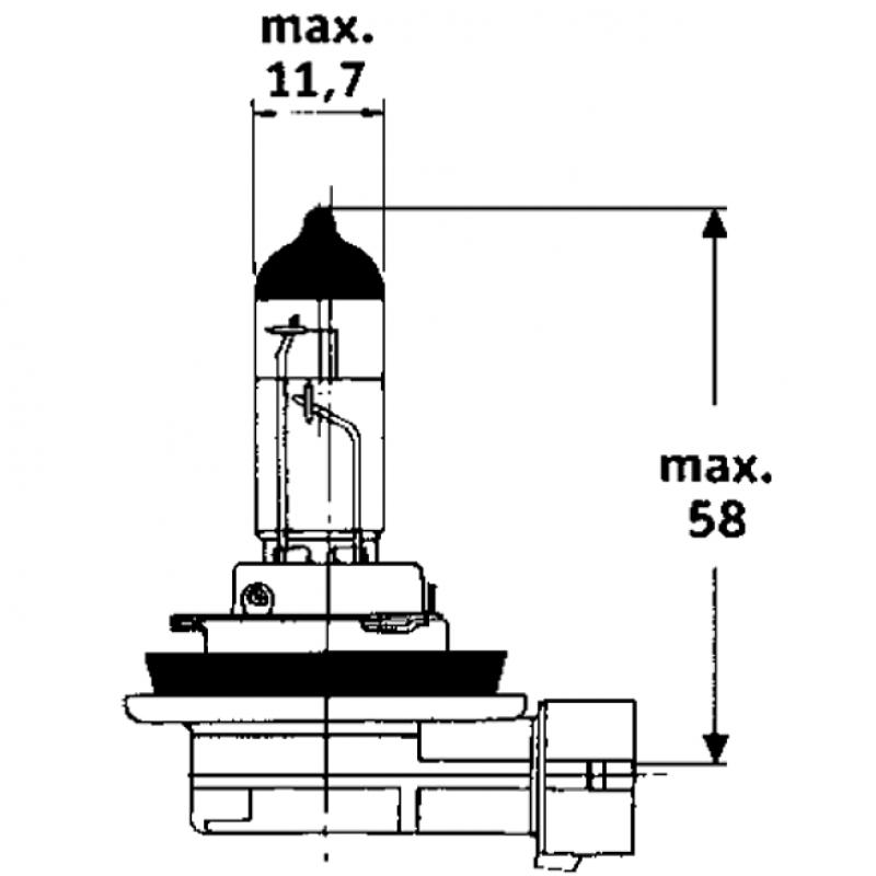 12V H8 ABGEWINKELTER SOCKEL 35W