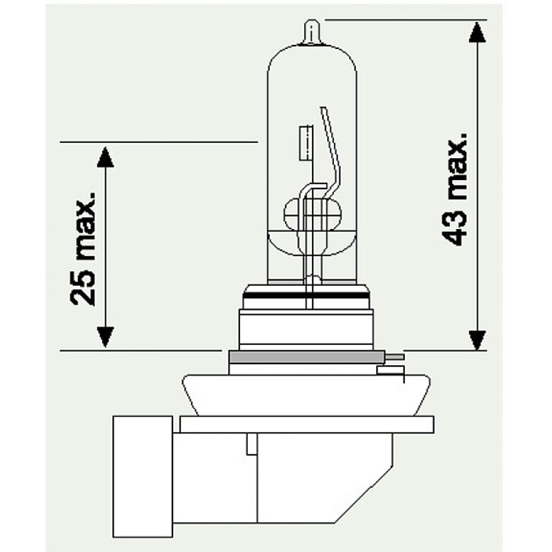 12V H9 ABGEWINKELTER SOCKEL 65W
