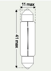 24V 10W SOFFITTENLAMPE
