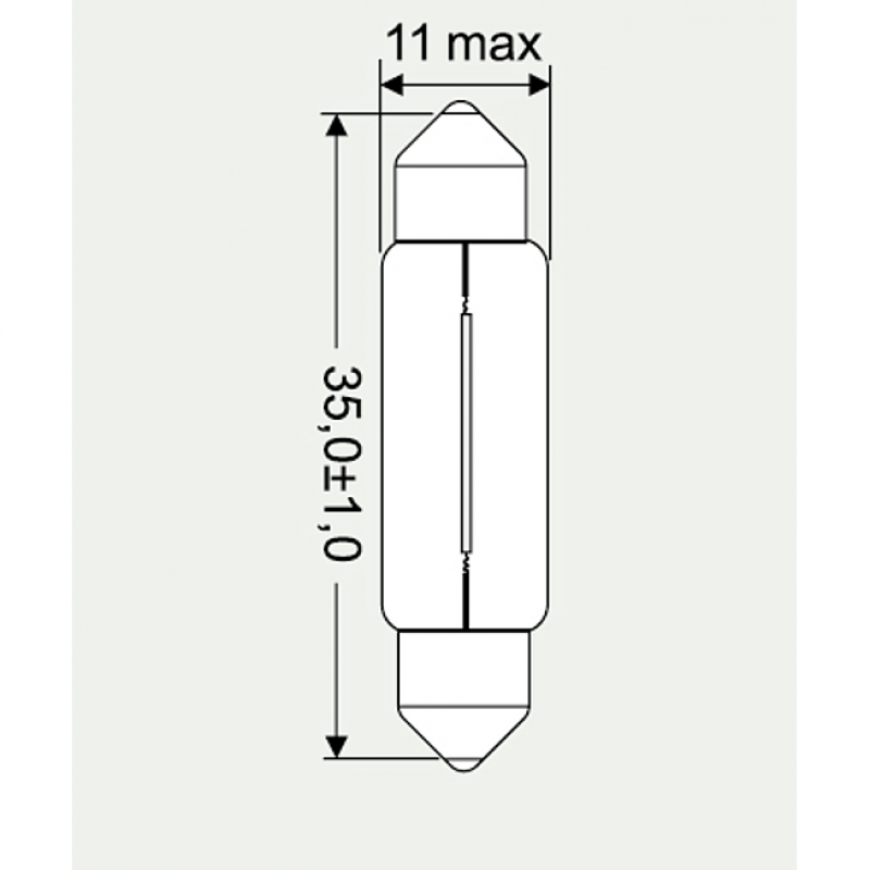 Normlight 12V 5W ampoule cylindrique plafonnier