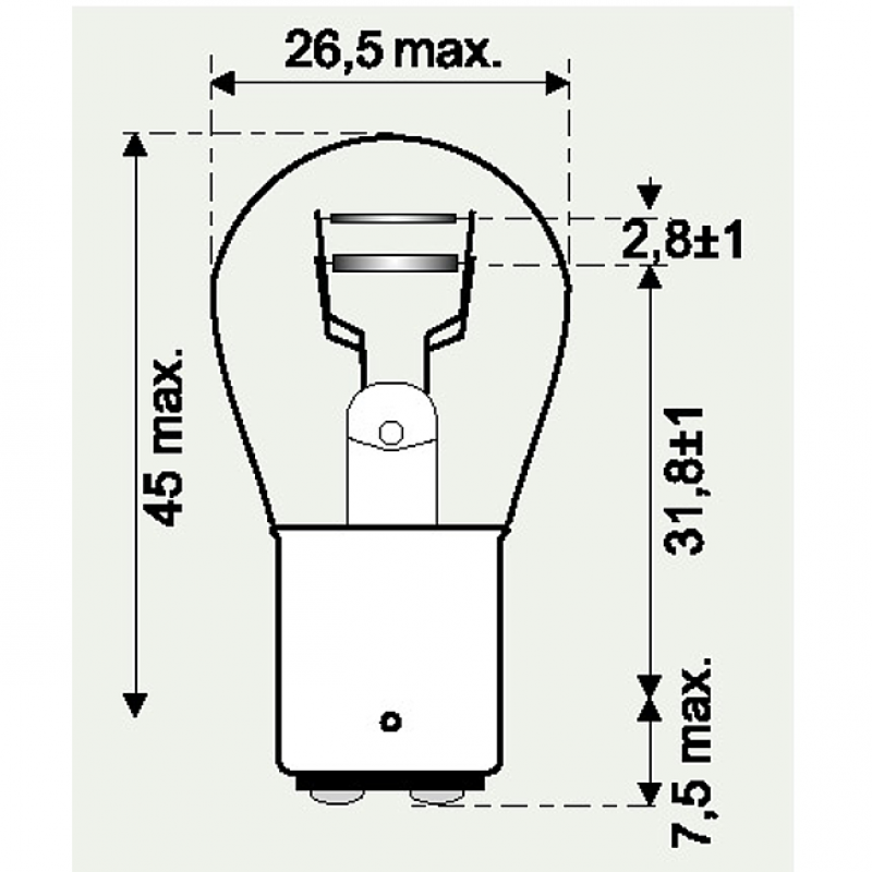 24V 21/4W SCHLUSSLICHTLAMPE