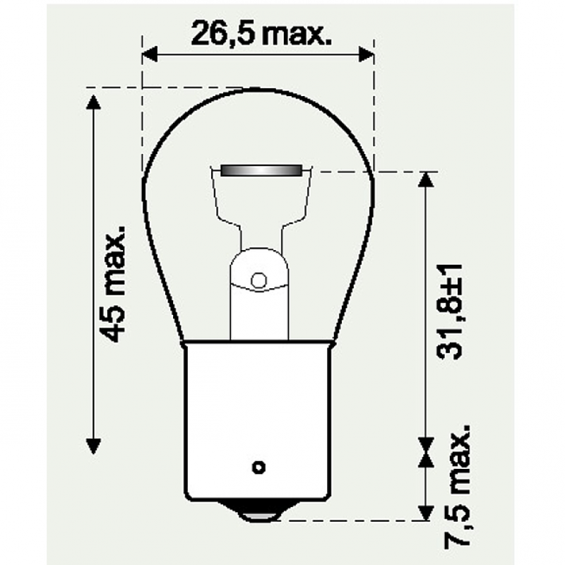 Normlight 12v 21w Orange cligno