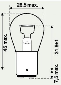 Normlight arr. 24v 21w frein