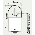 24V R5W BA15s HDLL