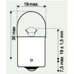 Normlight ampoule arr. 24v 5w HD
