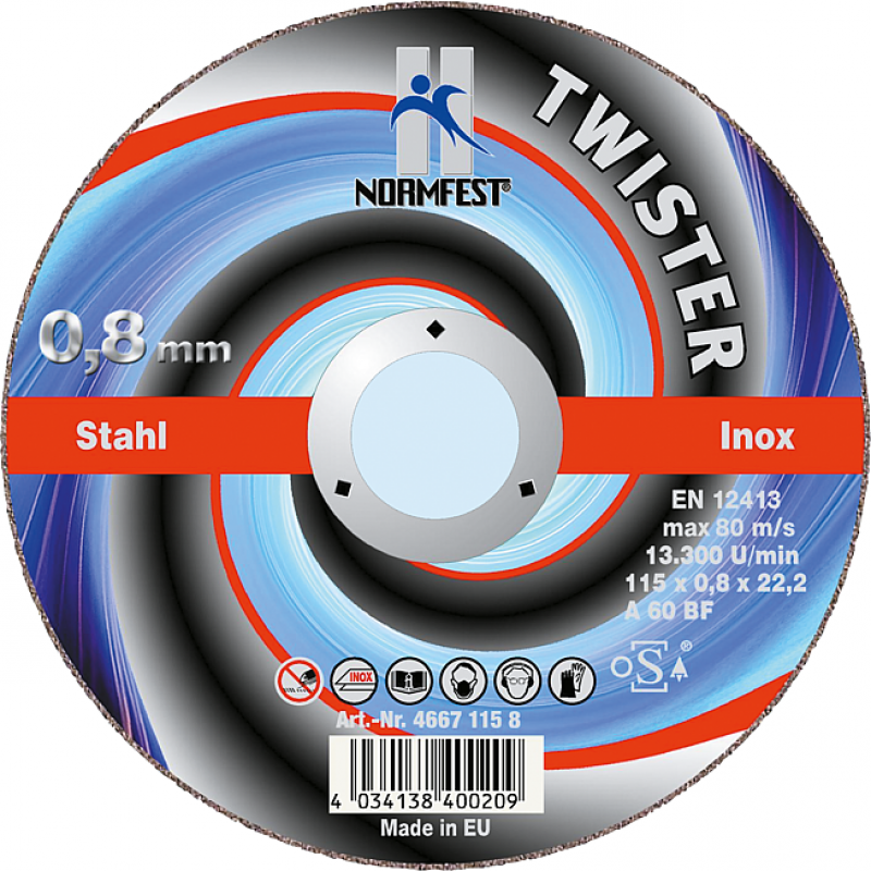 Disque à couper découpe plasma 115x0,8x22,2