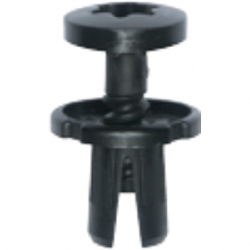 Rivet à visser noir RENAULT/PEUGEOT POM (polyoxyméthylene)