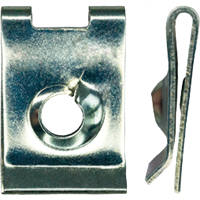 Clam carrosserie ecrou fer blanc filet 5,6mm