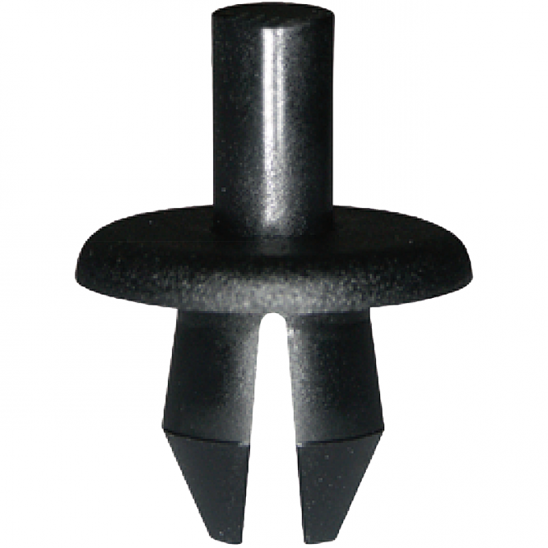 Clip rivet fendu plastique noir