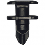 Clip rivet plat. noir à expension