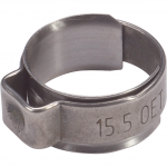 Collier à certir spécial avec bague int. anti-rouill - 10,0MM