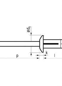 rivet Alu Blin 4.0 X 18.8 mm