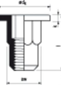 Rivet femelle hexa. flaruko ST M5x6,9x13