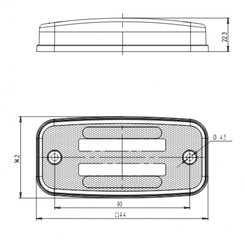Feux de position latéral double Led