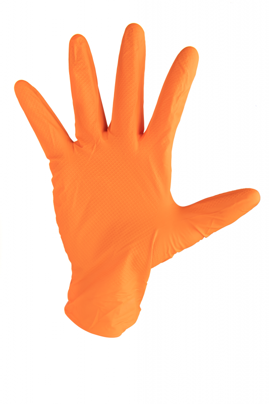 Gant Orange Nitrile Diamonds haute résistance Xtra Large