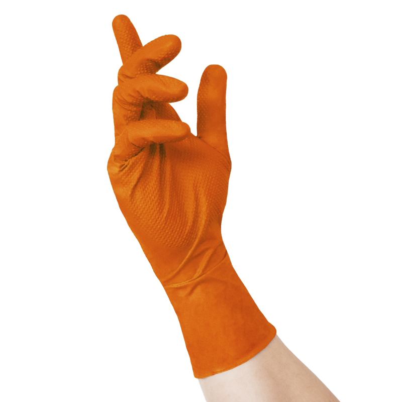 Gants Nitrile Orange Diamanté - Protection Heavy Duty 2023
