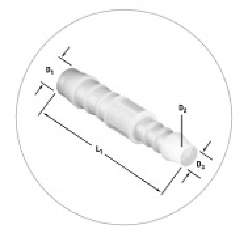 Raccord de tuyau réducteur 4-3 mm