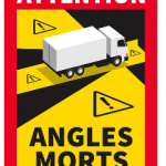Plaque reflechissante Angles Morts autocollante set 10 pièces pour Camion