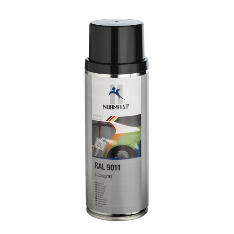 Spray de peinture noir graphite chassis Man haute résistance ral  9011